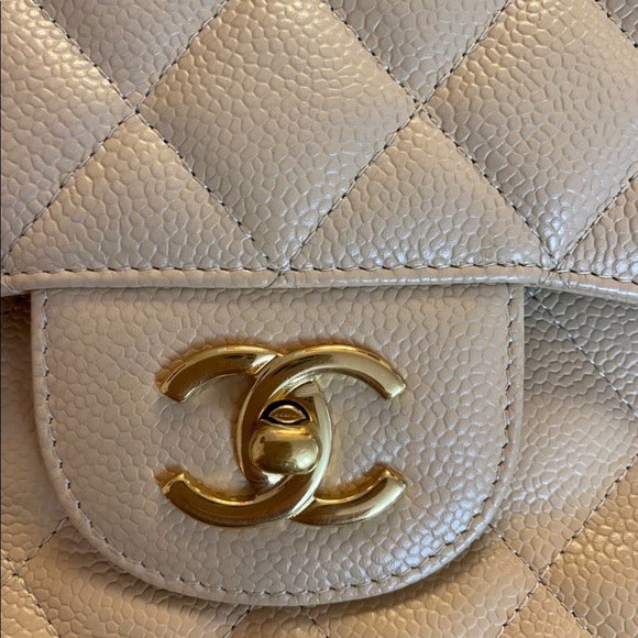 Chanel jumbo double flap beige caviar bag - Picture 5 of 9